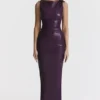 Sahara Merlot Vegan Leather Maxi Dress Sahara Merlot Vegan Leather Maxi Dress