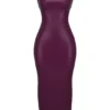 Sahara Merlot Vegan Leather Maxi Dress Sahara Merlot Vegan Leather Maxi Dress