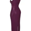 Sahara Merlot Vegan Leather Maxi Dress Sahara Merlot Vegan Leather Maxi Dress