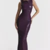 Sahara Merlot Vegan Leather Maxi Dress Sahara Merlot Vegan Leather Maxi Dress