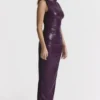 Sahara Merlot Vegan Leather Maxi Dress Sahara Merlot Vegan Leather Maxi Dress