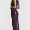 Sahara Merlot Vegan Leather Maxi Dress Sahara Merlot Vegan Leather Maxi Dress