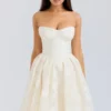 Saige Vintage Cream Floral Strapless Mini Dress Saige Vintage Cream Floral Strapless Mini Dress