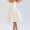 Saige Vintage Cream Floral Strapless Mini Dress Saige Vintage Cream Floral Strapless Mini Dress