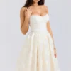 Saige Vintage Cream Floral Strapless Mini Dress Saige Vintage Cream Floral Strapless Mini Dress