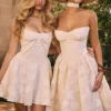 Serenita Vintage Cream Floral Mini Dress Serenita Vintage Cream Floral Mini Dress