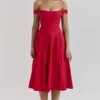 Saira Scarlet Midi Sundress