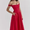 Saira Scarlet Midi Sundress