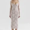 Saisha Ivory Lace Long Sleeve Midi Dress Saisha Ivory Lace Long Sleeve Midi Dress