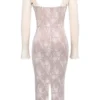 Saisha Ivory Lace Long Sleeve Midi Dress Saisha Ivory Lace Long Sleeve Midi Dress