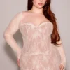 Saisha Ivory Lace Long Sleeve Midi Dress Saisha Ivory Lace Long Sleeve Midi Dress
