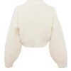 Salilah Cream Chenille Blend Bomber Jacket