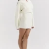 Salilah Cream Chenille Blend Bomber Jacket