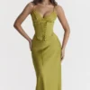 Salma Chartreuse Satin Slip Dress Salma Chartreuse Satin Slip Dress