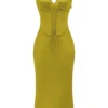 Salma Chartreuse Satin Slip Dress Salma Chartreuse Satin Slip Dress