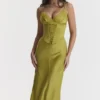 Salma Chartreuse Satin Slip Dress Salma Chartreuse Satin Slip Dress