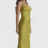 Salma Chartreuse Satin Slip Dress Salma Chartreuse Satin Slip Dress