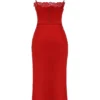 Salma Red Rose Satin Slip Dress Salma Red Rose Satin Slip Dress