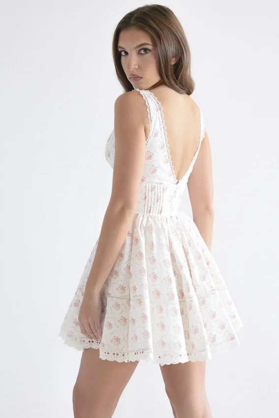 Salma Rose Print Mini Dress Salma Rose Print Mini Dress