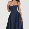 Samaria French Navy Corset Sundress