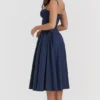Samaria French Navy Corset Sundress