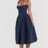 Samaria French Navy Corset Sundress