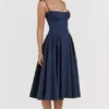 Samaria French Navy Corset Sundress