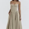 Samaria Taupe Corset Sundress