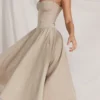 Samaria Taupe Corset Sundress