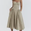 Samaria Taupe Corset Sundress