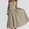 Samaria Taupe Corset Sundress