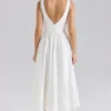 Samia White Stretch Cotton Midi Sundress Samia White Stretch Cotton Midi Sundress