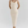 Samya Almond Corset Midi Dress