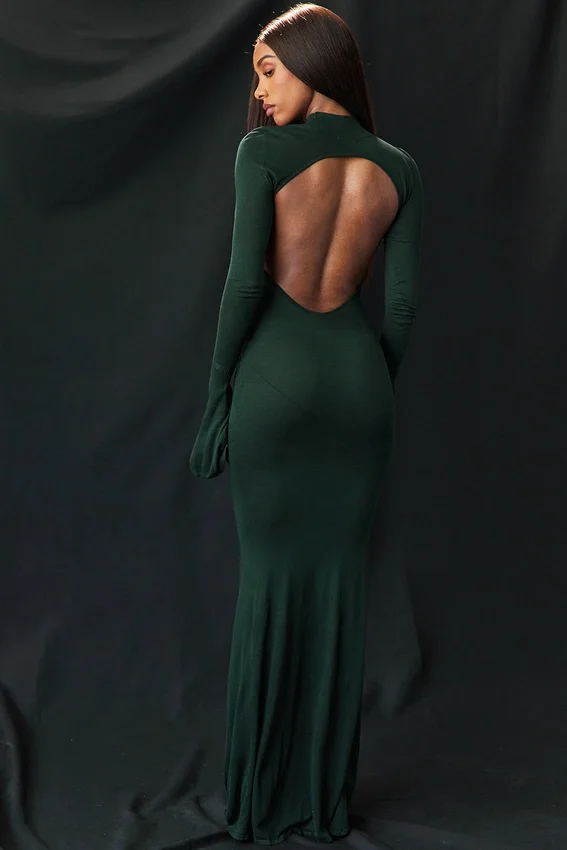 Sancha Forest Green Knit Maxi Dress Sancha Forest Green Knit Maxi Dress