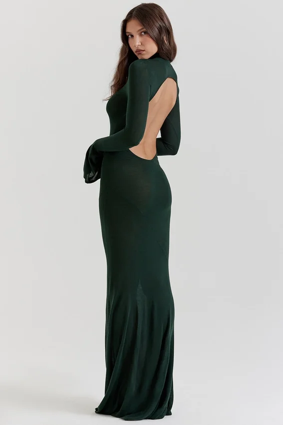 Sancha Forest Green Knit Maxi Dress Sancha Forest Green Knit Maxi Dress