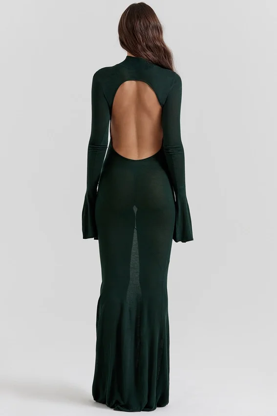 Sancha Forest Green Knit Maxi Dress Sancha Forest Green Knit Maxi Dress
