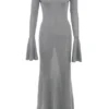 Sancha Steel Metallic Maxi Dress Sancha Steel Metallic Maxi Dress