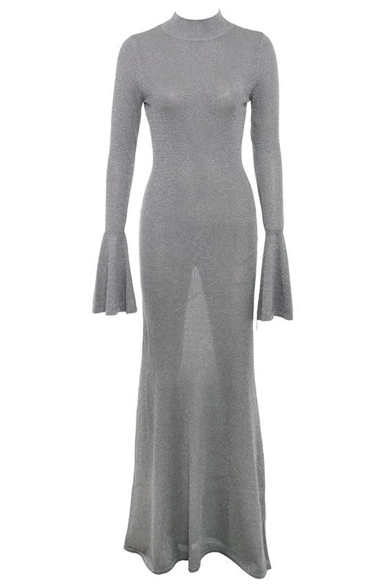 Sancha Steel Metallic Maxi Dress Sancha Steel Metallic Maxi Dress