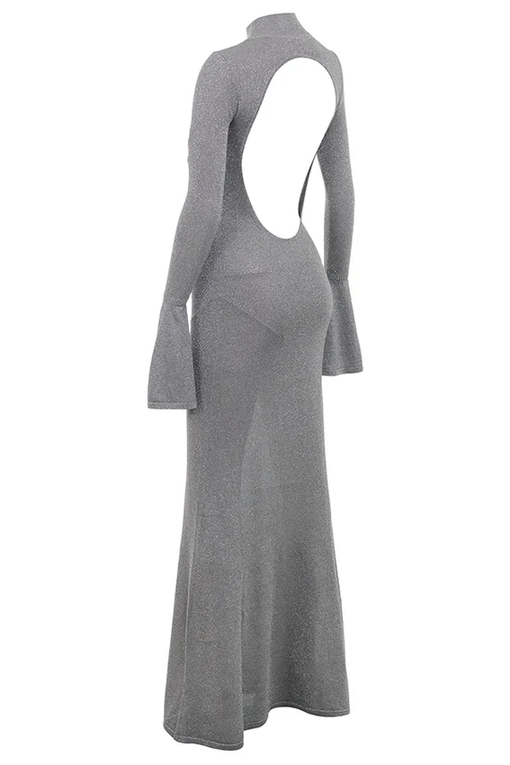 Sancha Steel Metallic Maxi Dress Sancha Steel Metallic Maxi Dress