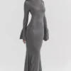 Sancha Steel Metallic Maxi Dress Sancha Steel Metallic Maxi Dress