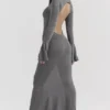 Sancha Steel Metallic Maxi Dress Sancha Steel Metallic Maxi Dress
