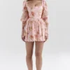Sancia English Vintage Rose Print Puff Sleeve Mini Dress Sancia English Vintage Rose Print Puff Sleeve Mini Dress