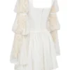 Sancia White Lace Puff Sleeve Mini Dress Sancia White Lace Puff Sleeve Mini Dress