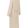 Sander Cream Double Breasted Funnel Neck Coat
