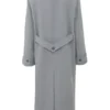 Sander Grey Double Breasted Funnel Neck Coat Sander Grey Double Breasted Funnel Neck Coat