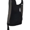 Santa Black Glitter Cutout Mini Dress Santa Black Glitter Cutout Mini Dress