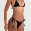 Santorini Black Tie Side Bikini Bottom Santorini Black Tie Side Bikini Bottom