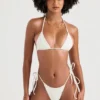 Santorini Ivory Tie Side Bikini Bottom Santorini Ivory Tie Side Bikini Bottom