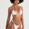 Santorini Ivory Tie Side Bikini Bottom Santorini Ivory Tie Side Bikini Bottom