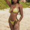 Santorini Olive Tie Side Bikini Bottom Santorini Olive Tie Side Bikini Bottom